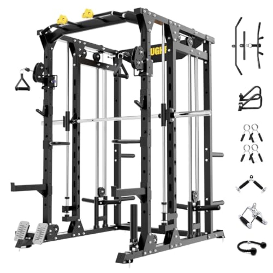 All In One Gym Home Equipment - F4 Smith Machine Power Cage with