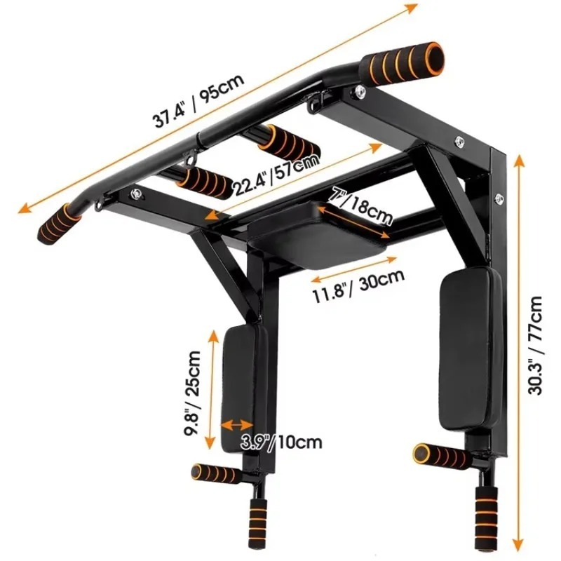 Home Gym Pull Up - Wall-Mounted Pull-Up Bar for Indoor Use,
