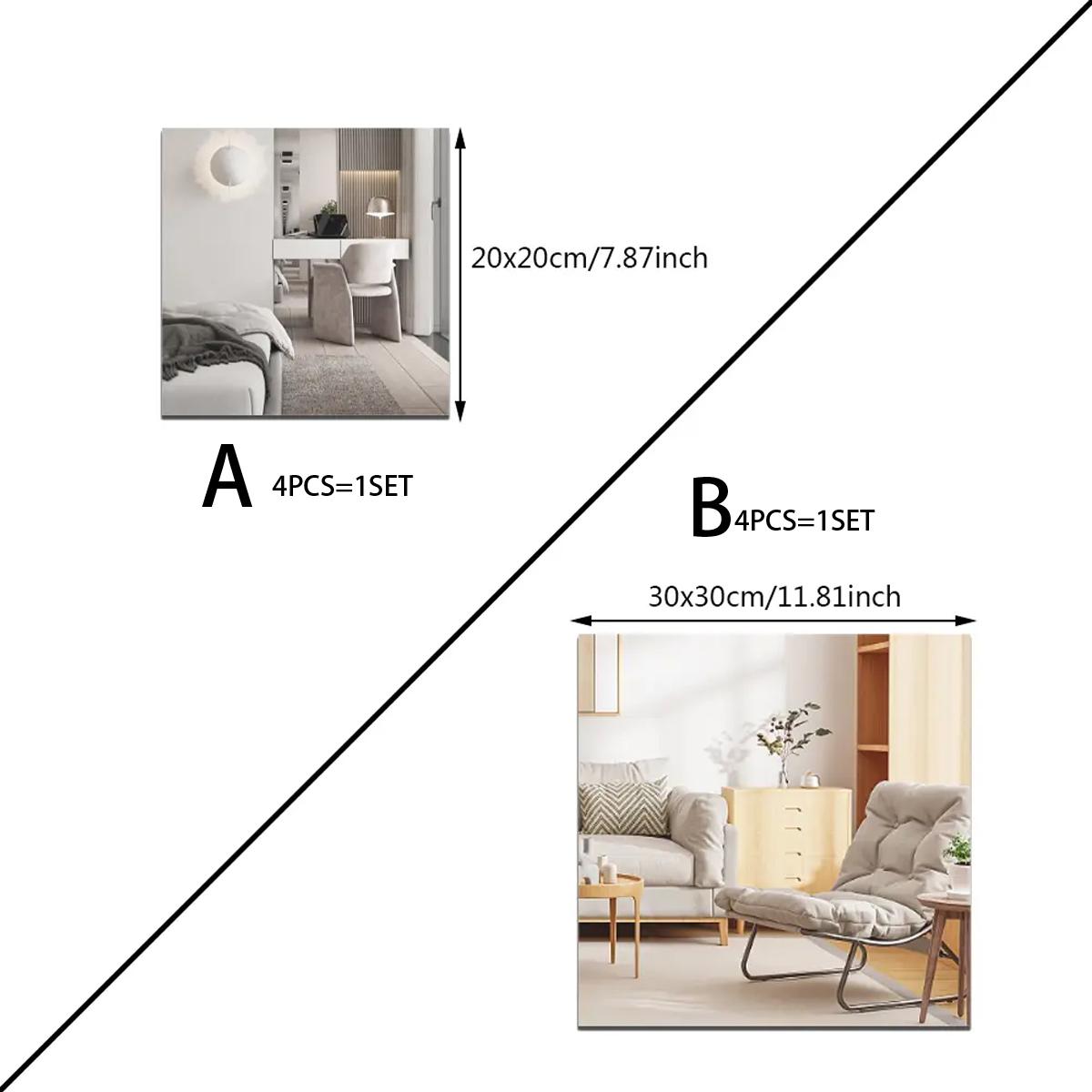 4Pcs Acrylic Mirror Wall Stick – Home Gym Diy recenzja i cena