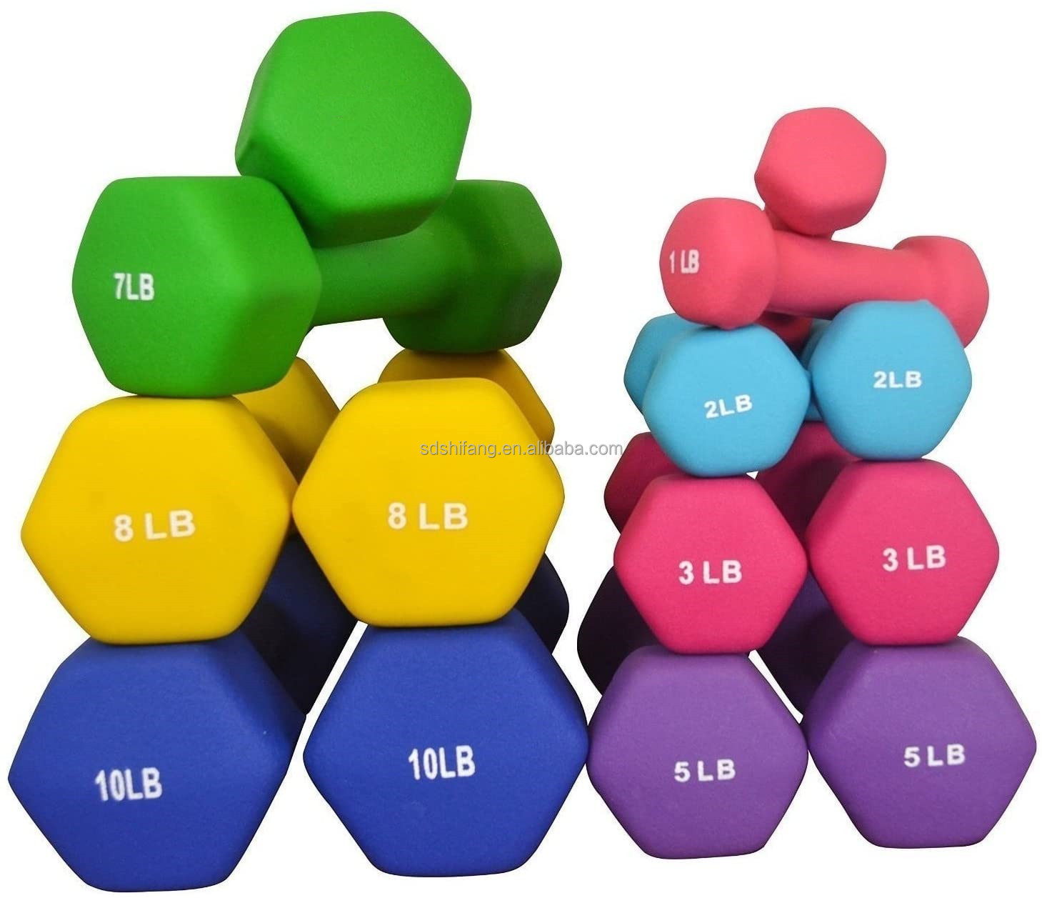 Women Hex Iron Coated Vinyl Du – Hex Dumbbell Set recenzja i cena