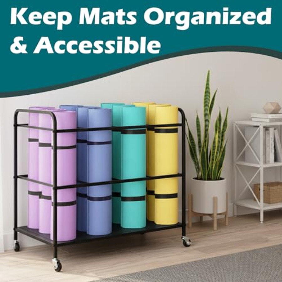 Yoga Mat Rack Storage Basket w – All In One Gym Home Equipment recenzja i cena