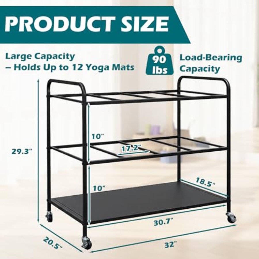 Yoga Mat Rack Storage Basket w – All In One Gym Home Equipment recenzja i cena