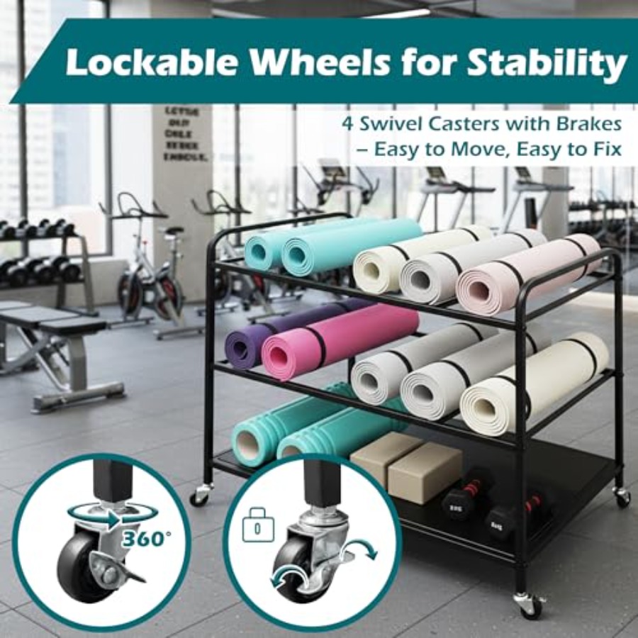 Yoga Mat Rack Storage Basket w – All In One Gym Home Equipment recenzja i cena