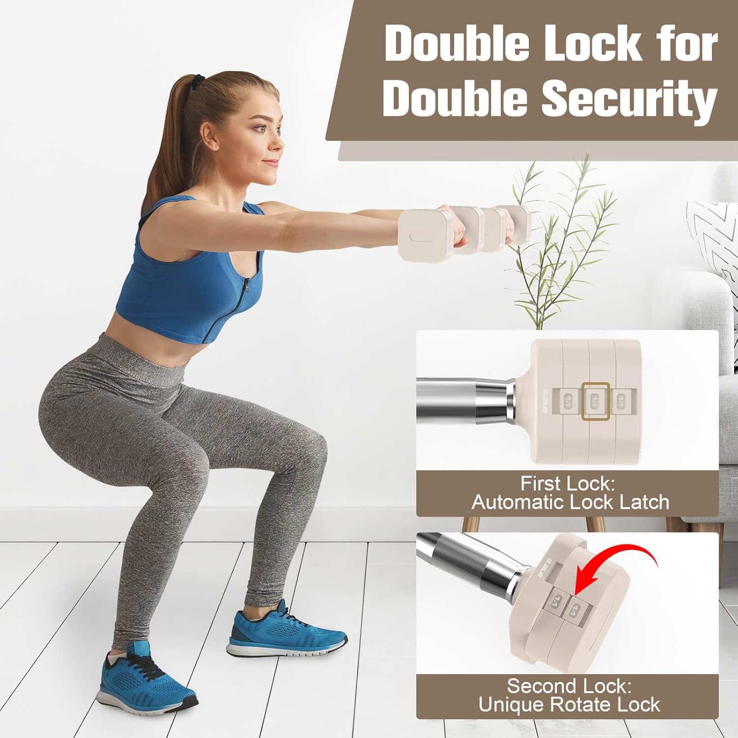 Adjustable Dumbbells Set, 22LB – Home Gym Gym recenzja i cena