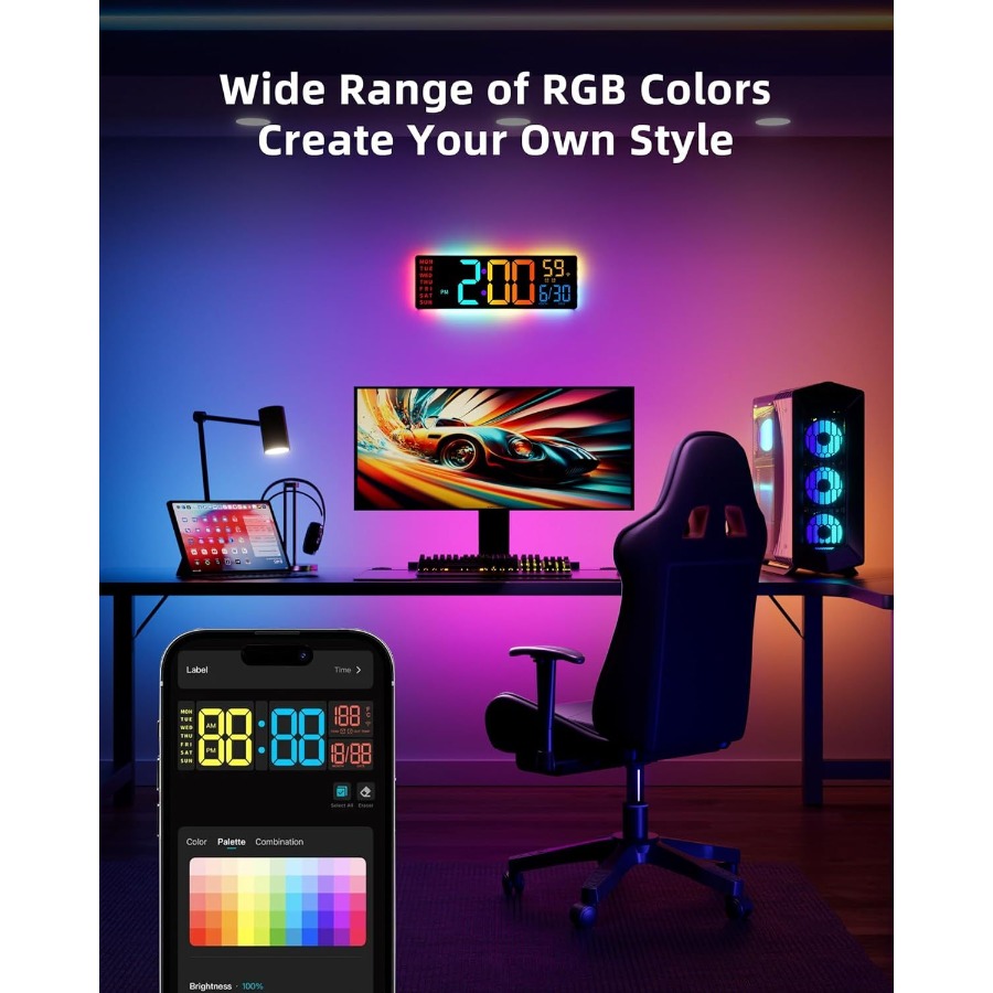 Smart Digital Wall Clock for c – Home Gym Diy recenzja i cena