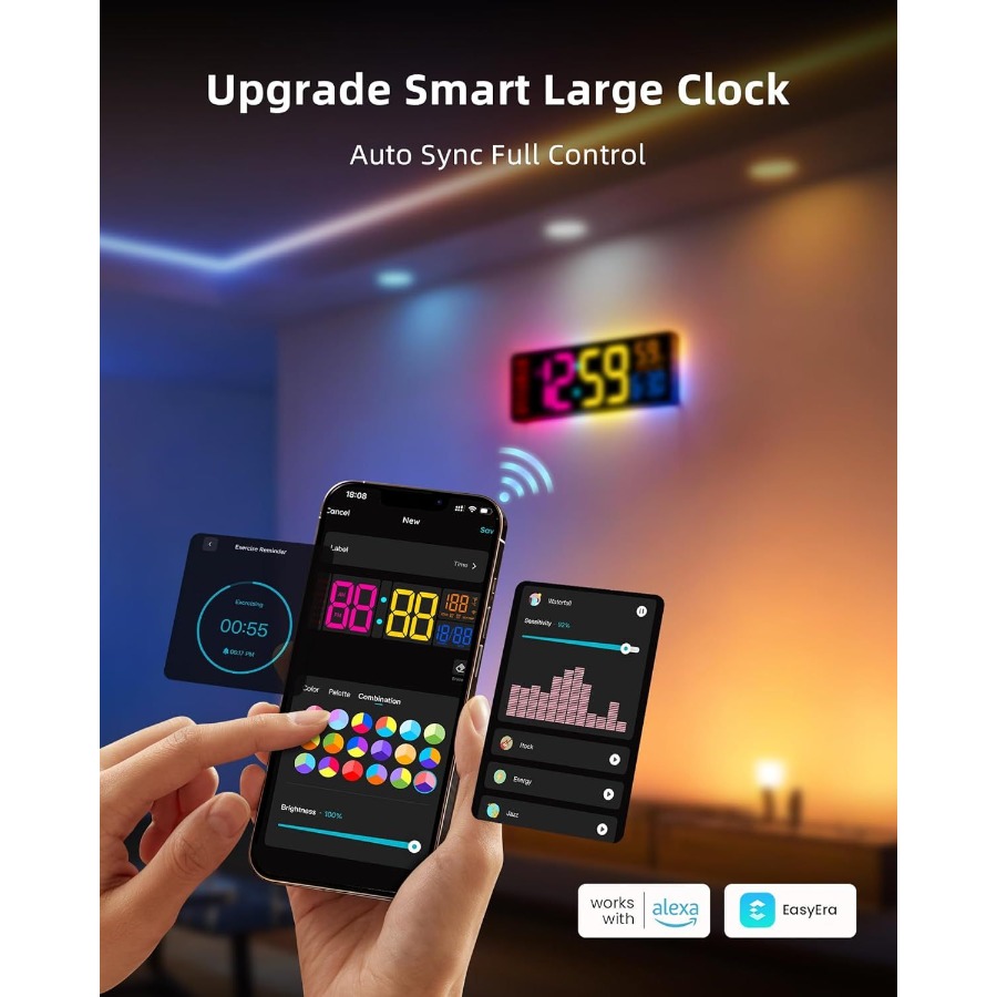 Smart Digital Wall Clock for c – Home Gym Diy recenzja i cena