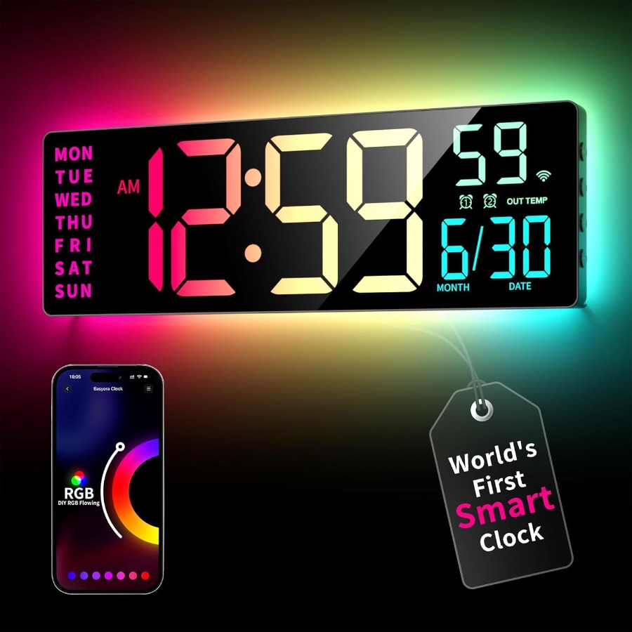 Smart Digital Wall Clock for c – Home Gym Diy recenzja i cena