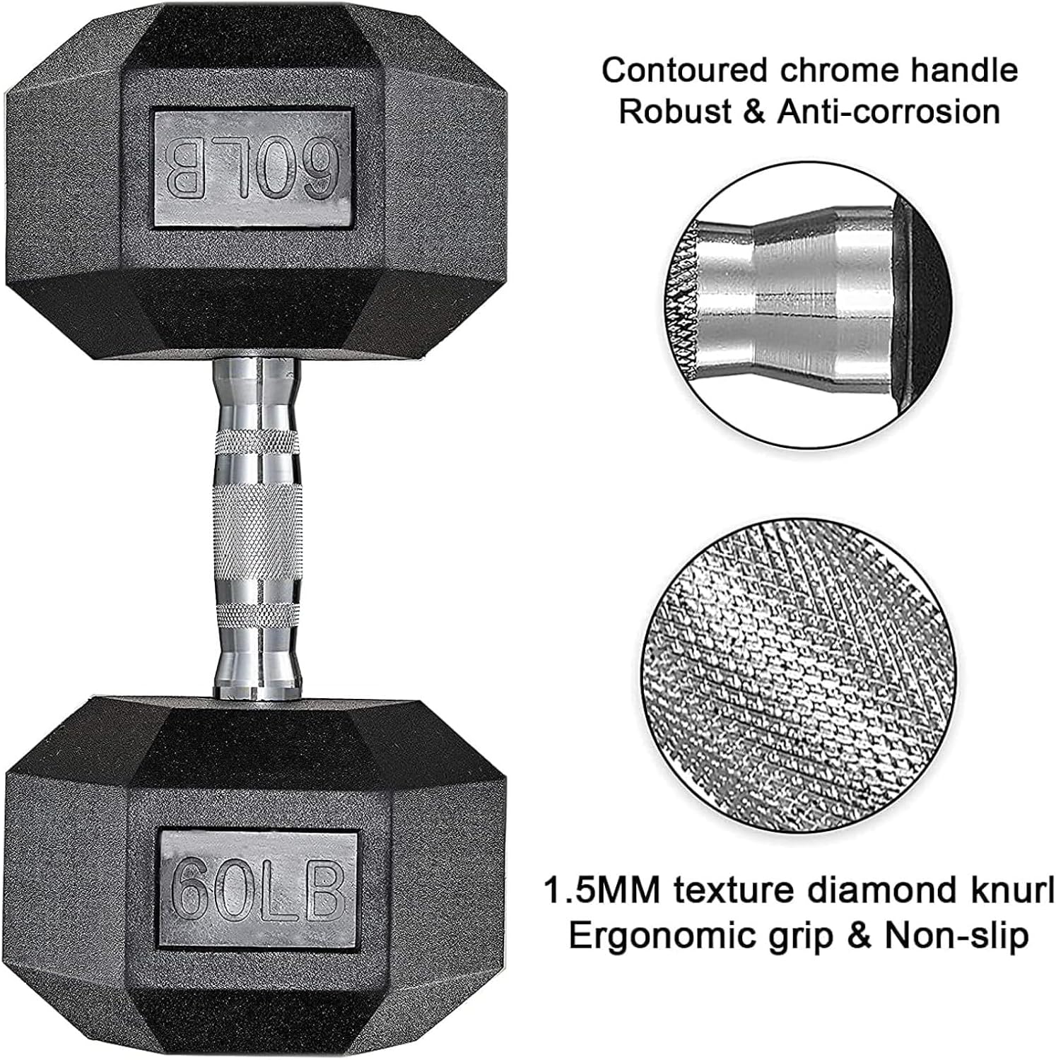 Dumbbells Rubber Coated Cast I – Hex Dumbbell Set recenzja i cena