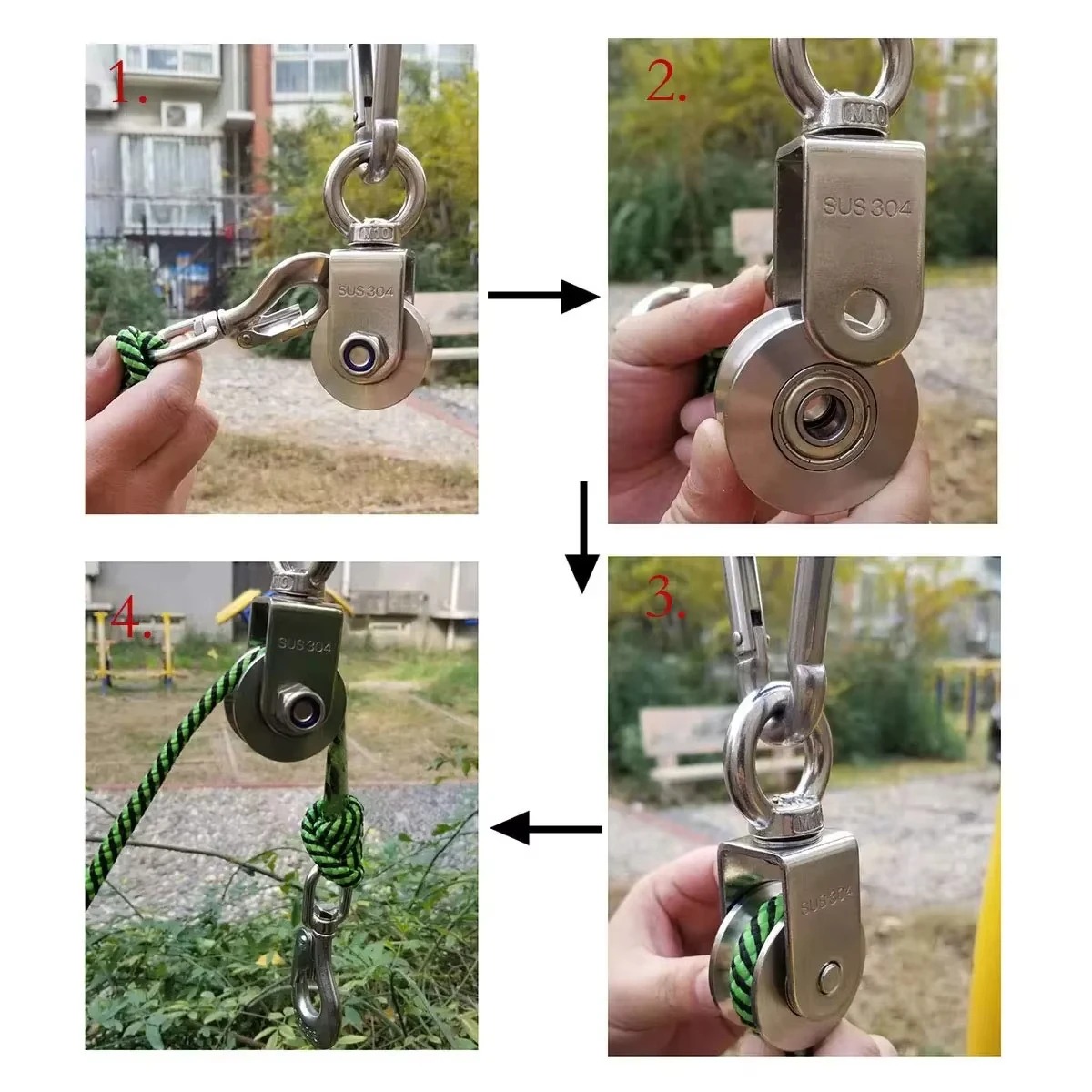 U Type Swivel Pulley 304 Stain – Home Gym Diy Pulley System recenzja i cena