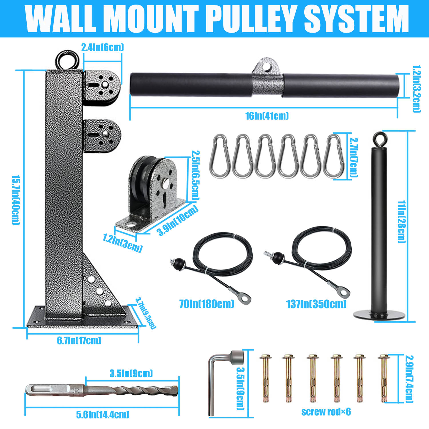 Fitness Wall Mounted Pulley Sy – Home Gym Cable Machine recenzja i cena