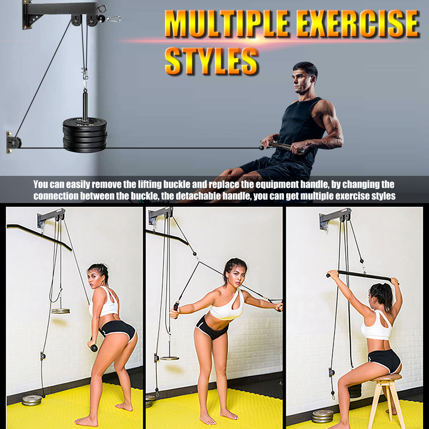 Fitness Wall Mounted Pulley Sy – Home Gym Cable Machine recenzja i cena