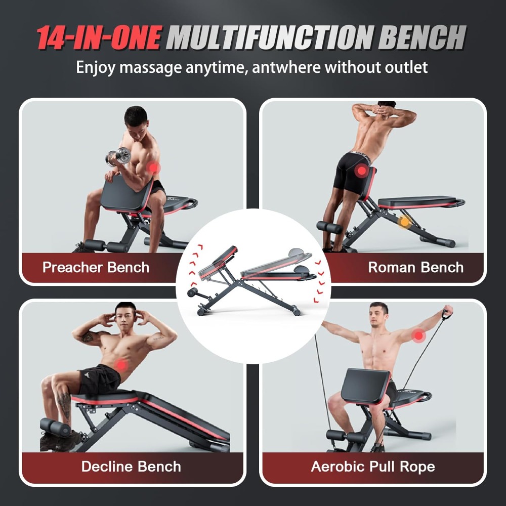 2026 Adjustable Weight Bench,  – Home Gym With Leg Press recenzja i cena