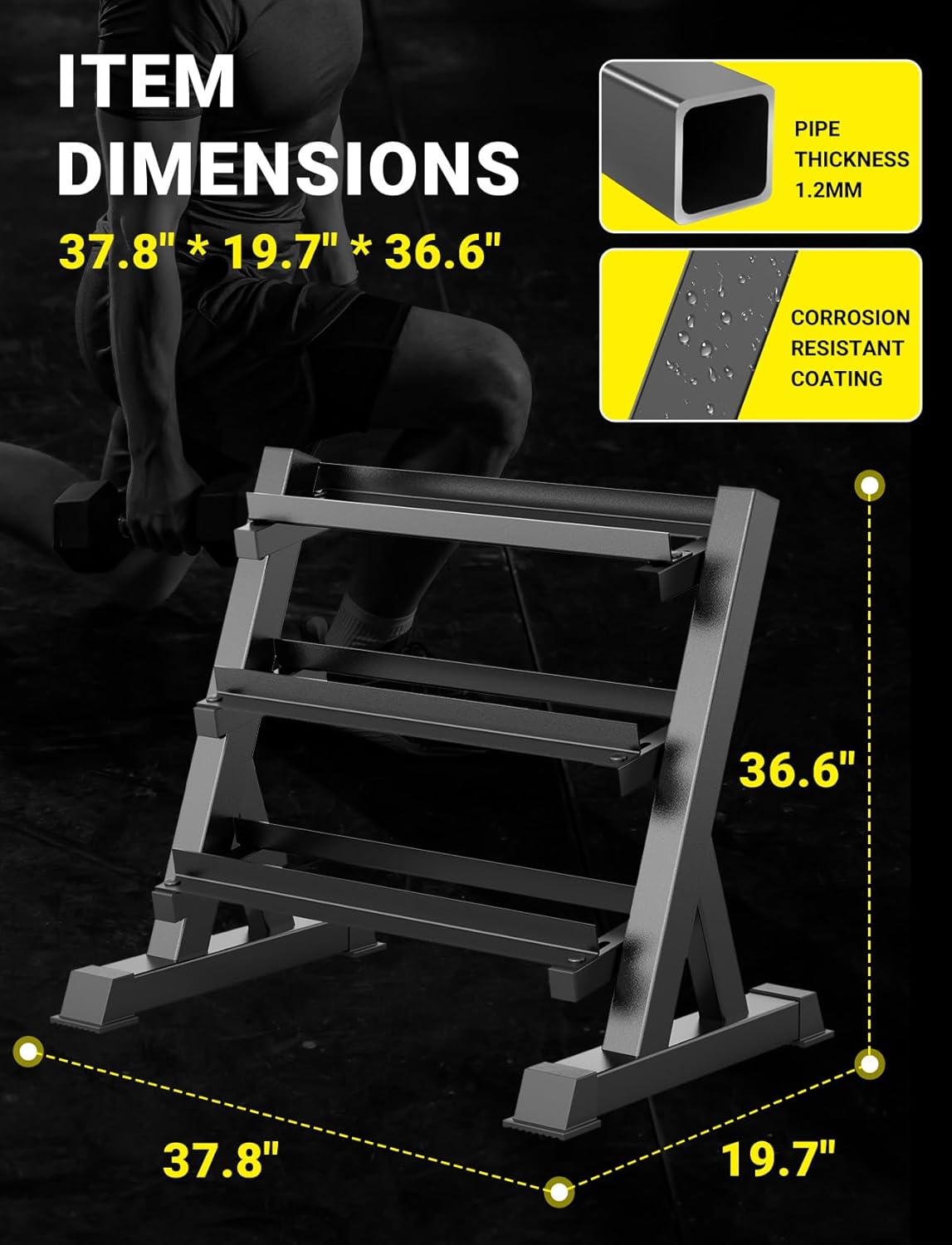 Home Gym Dumbbell Rack, 3 & 5  – Home Gym Gym recenzja i cena